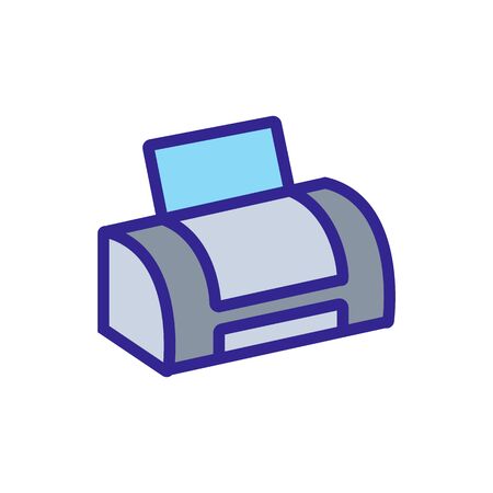 home printer icon vector. home printer sign. color isolated symbol illustration