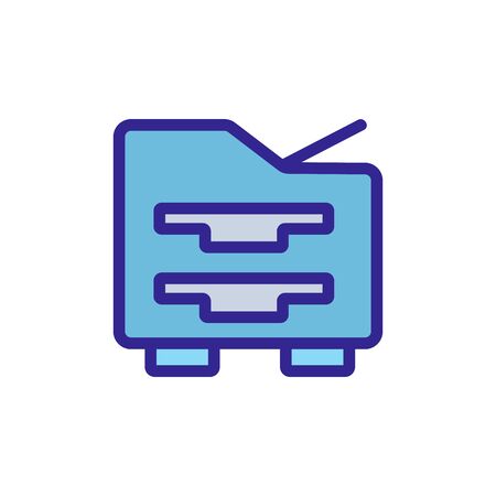 office copy machine icon vector. office copy machine sign. color isolated symbol illustrationのイラスト素材