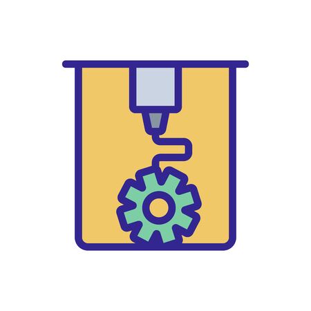 the printer prints detail icon vector. the printer prints detail sign. color isolated symbol illustrationのイラスト素材