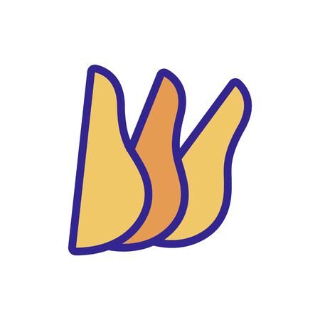 pear slices icon vector. pear slices sign. color isolated symbol illustrationのイラスト素材