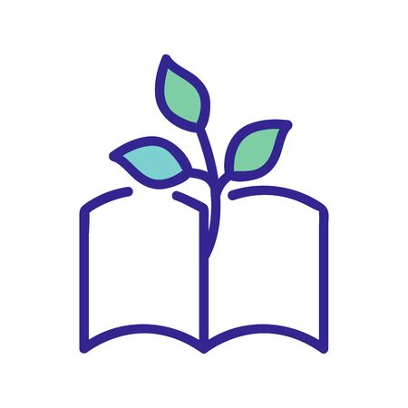 the plant book icon vector. the plant book sign. color isolated symbol illustrationのイラスト素材
