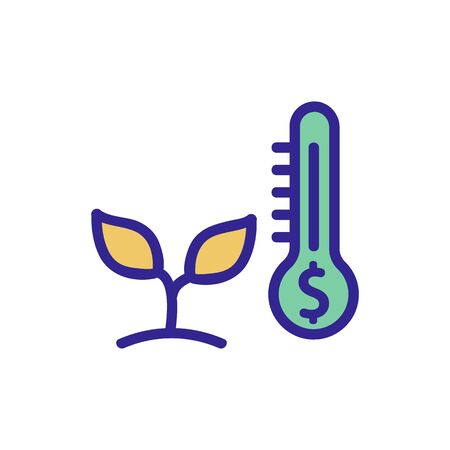 plant money fast icon vector. plant money fast sign. color isolated symbol illustrationのイラスト素材