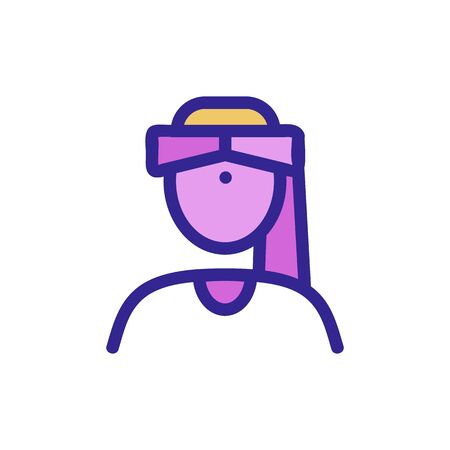 Arab male icon vector. Arab male sign. color isolated symbol illustrationのイラスト素材