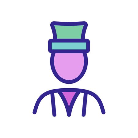 Turkish man icon vector. Turkish man sign. color isolated symbol illustrationのイラスト素材
