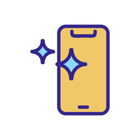 clean phone icon vector. clean phone sign. color isolated symbol illustrationのイラスト素材
