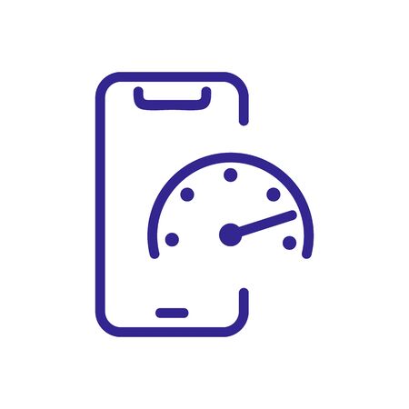 a quick phone icon vector. a quick phone sign. color isolated symbol illustrationのイラスト素材