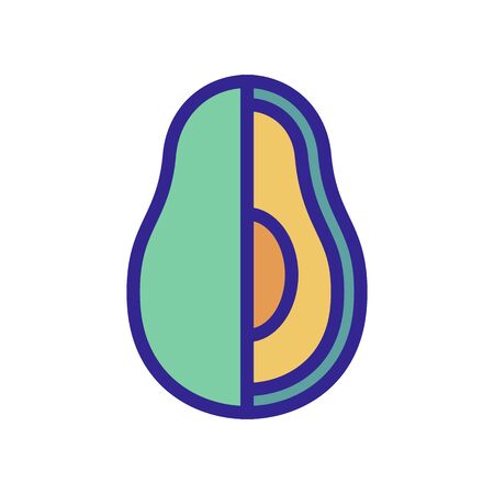 avocado composition icon vector. avocado composition sign. color isolated symbol illustrationのイラスト素材