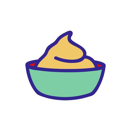yogurt for kids icon vector. yogurt for kids sign. color isolated symbol illustrationのイラスト素材