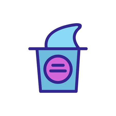 yogurt in a jar icon vector. yogurt in a jar sign. color isolated symbol illustrationのイラスト素材