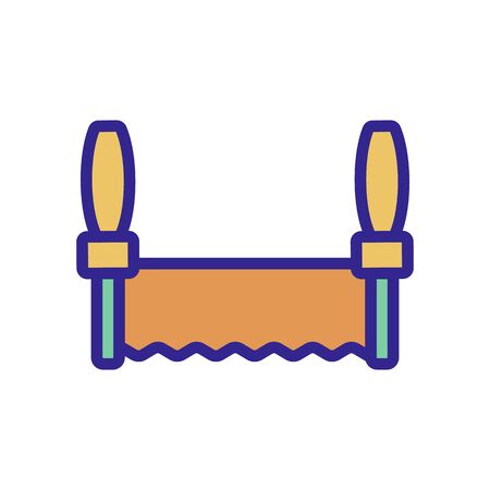 the saw of a carpenter icon vector. the saw of a carpenter sign. color isolated symbol illustrationのイラスト素材