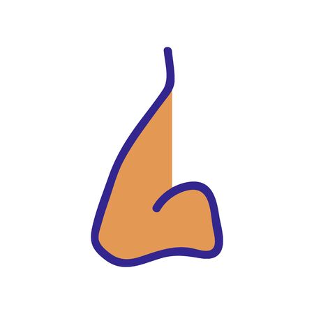 the nose of the curve icon vector. the nose of the curve sign. color isolated symbol illustrationのイラスト素材