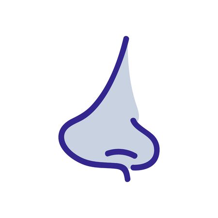 a raised nose icon vector. a raised nose sign. color isolated symbol illustrationのイラスト素材