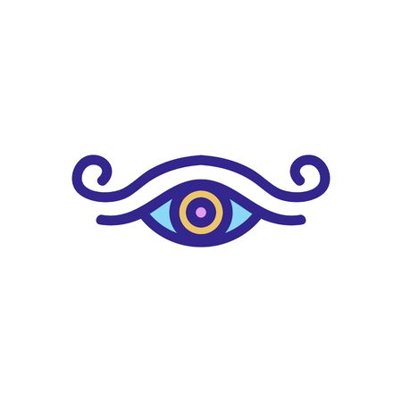 seeing eye icon vector. seeing eye sign. color isolated symbol illustrationのイラスト素材