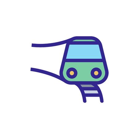 new subway train icon vector. new subway train sign. color isolated symbol illustrationのイラスト素材