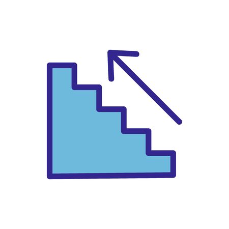 the metro escalator icon vector. the metro escalator sign. color isolated symbol illustrationのイラスト素材