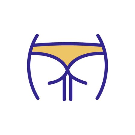 ass and panties icon vector. ass and panties sign. color isolated symbol illustrationのイラスト素材