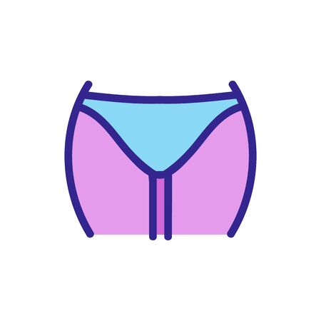 women s ass icon vector. women s ass sign. color isolated symbol illustrationのイラスト素材