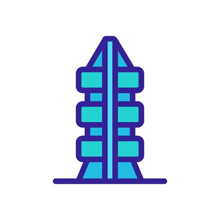 the famous skyscraper icon vector. the famous skyscraper sign. color contour symbol illustrationのイラスト素材