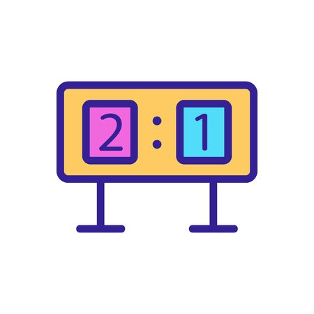 scoreboard icon vector. scoreboard sign. color contour symbol illustrationのイラスト素材