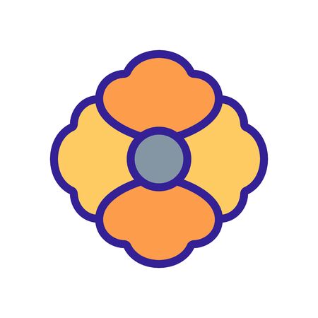 poppy plant icon vector. poppy plant sign. color contour symbol illustrationのイラスト素材