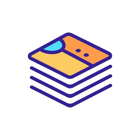 stack shirt icon vector. stack shirt sign. color contour symbol illustrationのイラスト素材