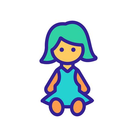 doll toy icon vector. doll toy sign. color contour symbol illustrationのイラスト素材