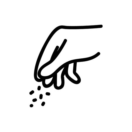 manually salt icon vector. manually salt sign. isolated contour symbol illustrationのイラスト素材