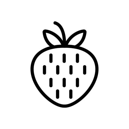 one wild strawberry icon vector. one wild strawberry sign. isolated contour symbol illustrationのイラスト素材