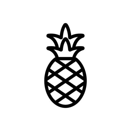 pineapple icon vector. pineapple sign. isolated contour symbol illustrationのイラスト素材