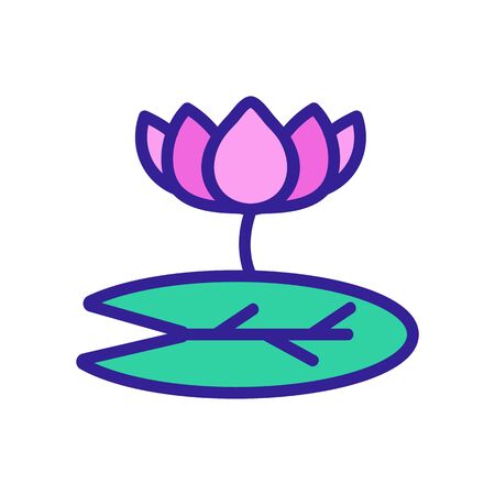 lotus flower icon vector. lotus flower sign. color symbol illustrationのイラスト素材