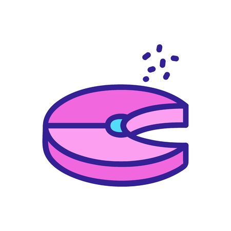 pour salt from salt shaker icon vector. pour salt from salt shaker sign. color symbol illustrationのイラスト素材