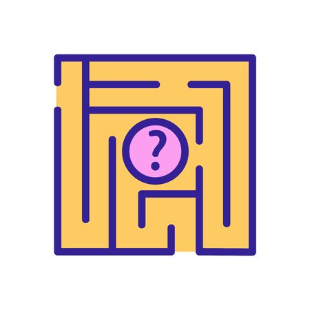 maze question icon vector. maze question sign. color symbol illustrationのイラスト素材