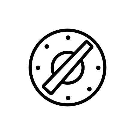 circular dial for selection of kitchen functions icon vector. circular dial for selection of kitchen functions sign. isolated contour symbol illustrationのイラスト素材
