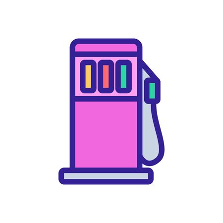 gas station with choice of gasoline icon vector. gas station with choice of gasoline sign. color symbol illustrationのイラスト素材