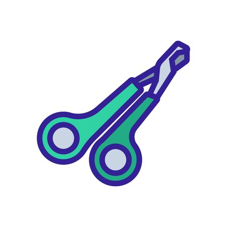 rounded nippers icon vector. rounded nippers sign. color symbol illustrationのイラスト素材