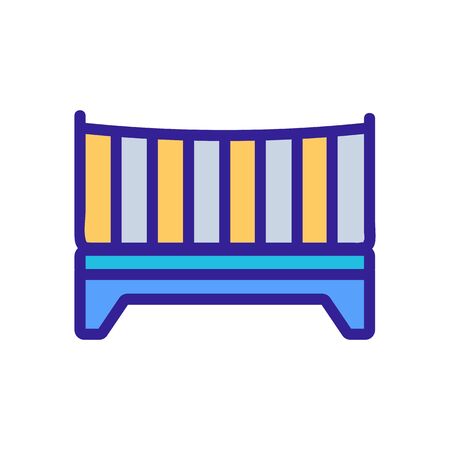 crib playpen icon vector. crib playpen sign. color symbol illustrationのイラスト素材
