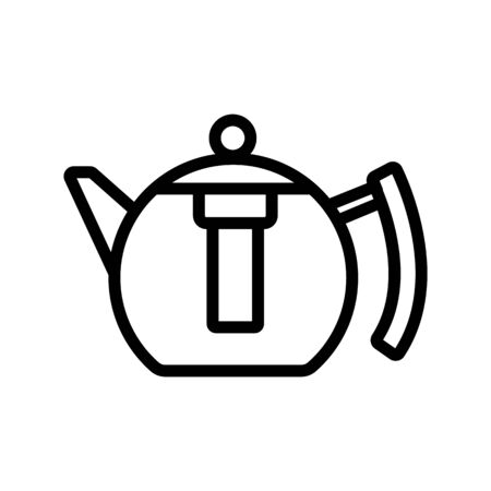 press teapot icon vector. press teapot sign. isolated contour symbol illustrationのイラスト素材