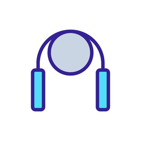 wooden handle rope icon vector. wooden handle rope sign. color symbol illustrationのイラスト素材