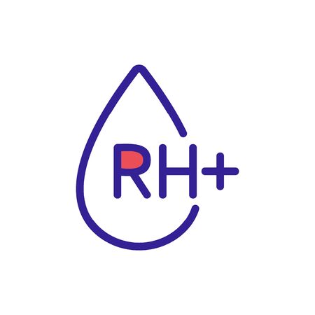 positive rhesus factor icon vector. positive rhesus factor sign. color symbol illustrationのイラスト素材