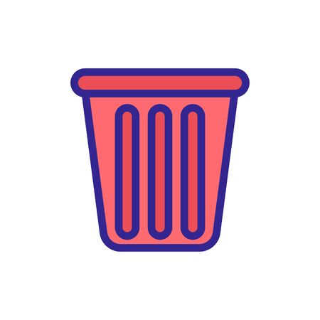 basket for house without cover with slots icon vector. basket for house without cover with slots sign. color symbol illustrationのイラスト素材