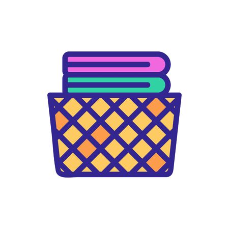cage basket for home icon vector. cage basket for home sign. color symbol illustrationのイラスト素材