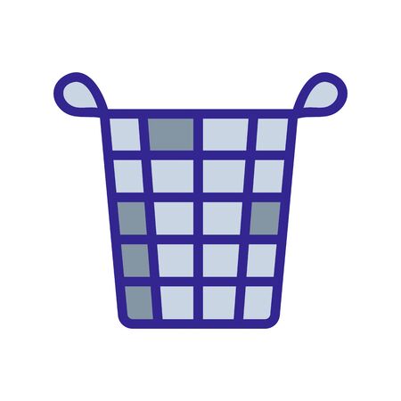 basket for household with convenient handles icon vector. basket for household with convenient handles sign. color symbol illustrationのイラスト素材