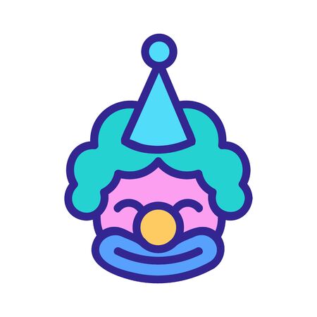 satisfied birthday clown icon vector. satisfied birthday clown sign. color symbol illustrationのイラスト素材