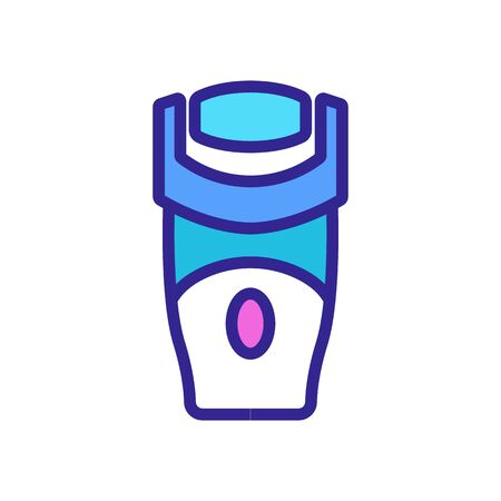 cordless side roller file icon vector. cordless side roller file sign. color symbol illustrationのイラスト素材