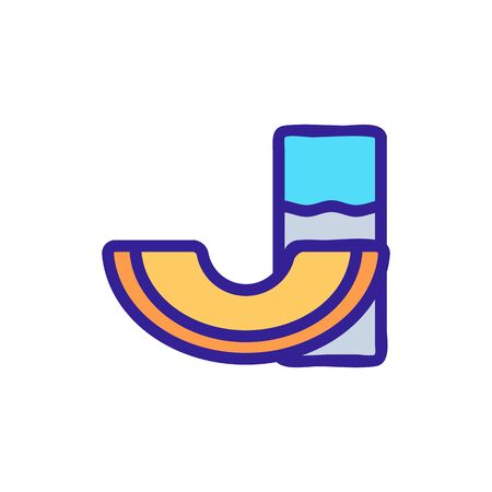 melon slice with peel icon vector. melon slice with peel sign. color symbol illustrationのイラスト素材