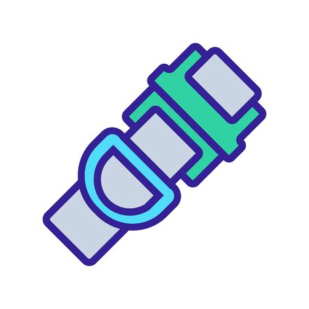safety belt equipment icon vector. safety belt equipment sign. color symbol illustrationのイラスト素材