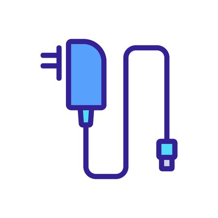 old type charger icon vector. old type charger sign. color symbol illustrationのイラスト素材