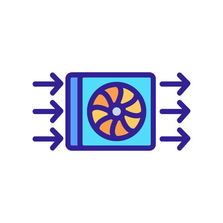 cylindrical air filter for cars icon vector. cylindrical air filter for cars sign. color symbol illustrationのイラスト素材