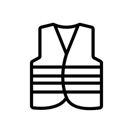 lift safety vest icon vector. lift safety vest sign. isolated contour symbol illustrationのイラスト素材