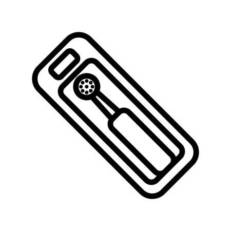 packaged electric toothbrush icon vector. packaged electric toothbrush sign. isolated contour symbol illustrationのイラスト素材